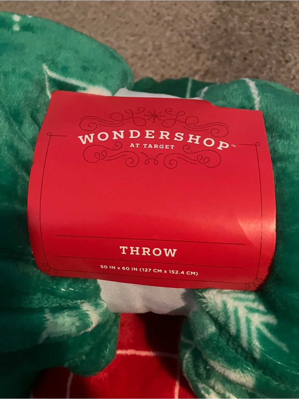 Wondershop Red & Green Holiday Plush Throw Blankets